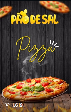 Post do Instagram da padaria anunciando pizza